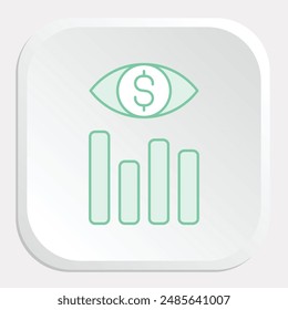 Forecasting Icon - Depicting Prediction of Future Trends Based on Data Analysis and Statistical Methods