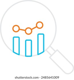 Forecasting Icon - Depicting Prediction of Future Trends Based on Data Analysis and Statistical Methods