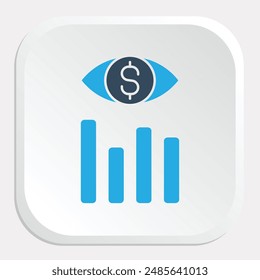 Forecasting Icon - Depicting Prediction of Future Trends Based on Data Analysis and Statistical Methods