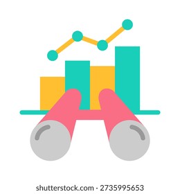 Forecasting Icon - Flat Color Icons For Accounting and Business