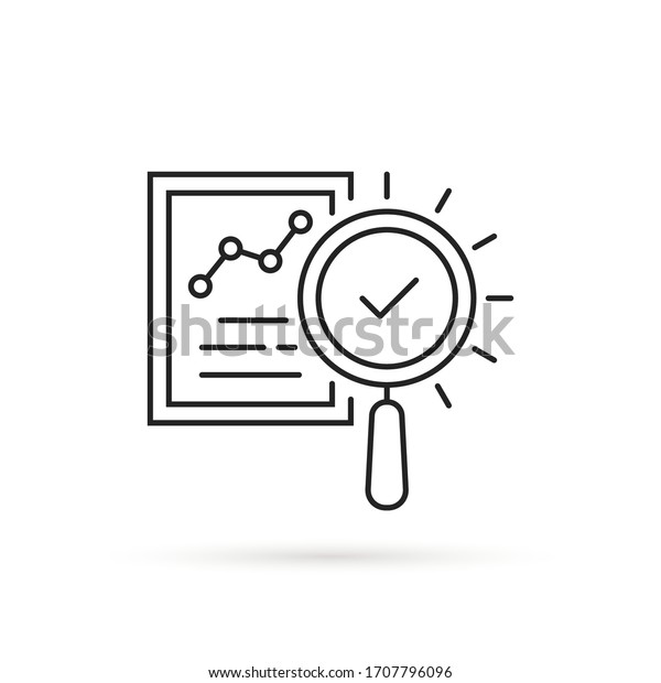 Forecasting Icon Like Legal Compliance Flat Stock Vector Royalty Free