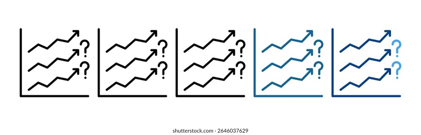 Forecasting Icon Set Multiple Style Collection