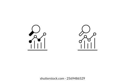 Forecasting icons set vector stock illustration