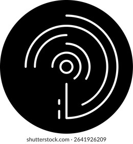 Forecasting Model Glyph Vector Icon Design