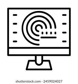 Forecasting Model Vector Line Icon Design