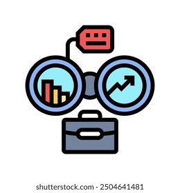 forecasting technical sales engineer color icon vector. forecasting technical sales engineer sign. isolated symbol illustration
