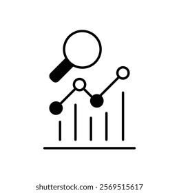 Forecasting vector icon stock graphic