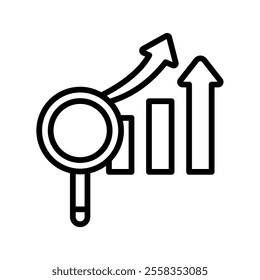 Forecasting Vector Lineal Icon on white background.