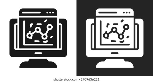 Forecasts Icon In Black And White Glyph Style