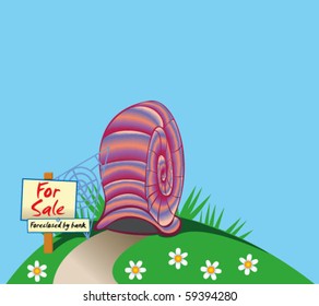 Foreclosed snail home