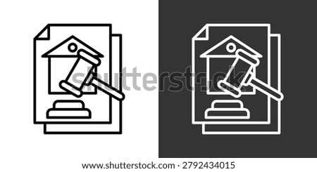 Foreclosure Black And White Icon Set Collection Pack Vector Illustration