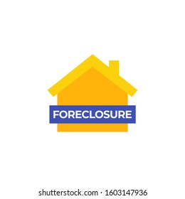 Foreclosure Icon, Flat Vector Design