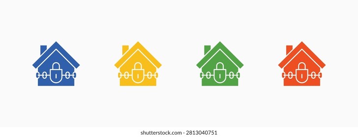 Foreclosure Icon Set Color Multiple Style Collection Illustration
