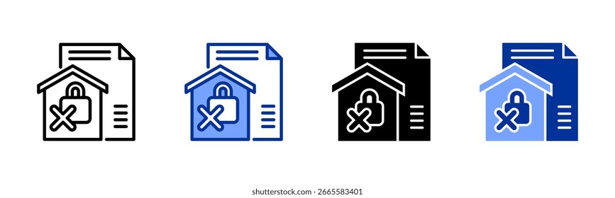 Foreclosure icon sheet multiple style collection