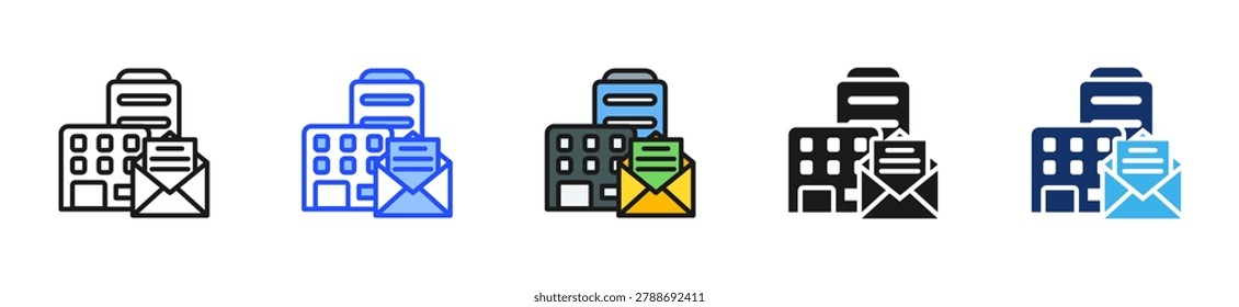 Foreclosure Notice Icon Collection With Multiple Styles