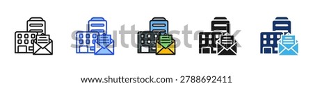 Foreclosure Notice Icon Collection With Multiple Styles