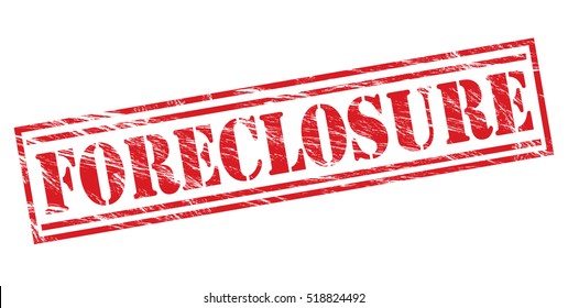 Foreclosure Red Vector Stamp On White Background