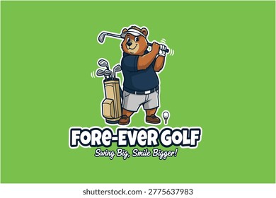 Fore-Ever Golf Bear Logo Design