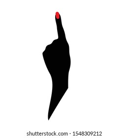 
Forefinger asking for silence isolated on a white background shhh hand vector  