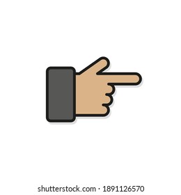 
Forefinger. colored icon. Vector illustration