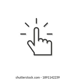 
Forefinger. colored icon. Vector illustration