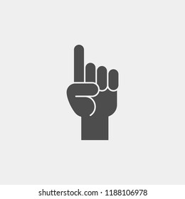 Forefinger flat vector icon. Hand flat vector icon