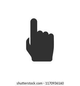 forefinger gesture. monochrome icon