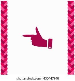 Forefinger icon Flat Design. Isolated Illustration.