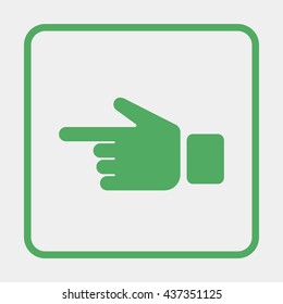 Forefinger icon. Forefinger icon illustration. Forefinger icon web.