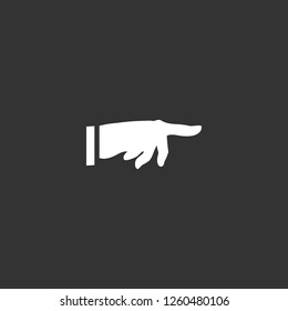 forefinger icon vector. forefinger sign on black background. forefinger icon for web and app