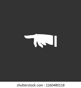 forefinger icon vector. forefinger sign on black background. forefinger icon for web and app