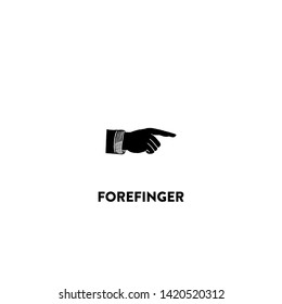 forefinger icon vector. forefinger sign on white background. forefinger icon for web and app