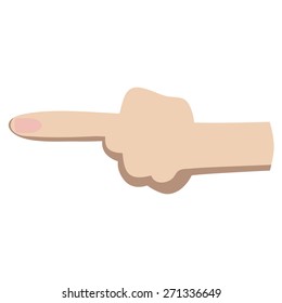 Forefinger. Index finger. Cartoon.