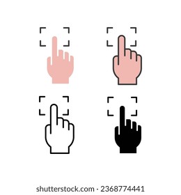 Forefinger loop scan for biometric technology security system. Identification of data protection. Forefinger for password scan. fingerprint scan Vector illustration. Design on white background. EPS10