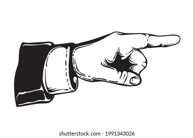 Forefinger pointing the direction - icon