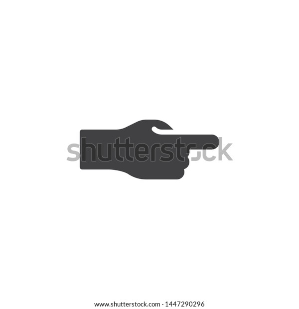 Forefinger Showing Right Vector Icon Filled Stock Vector (Royalty Free