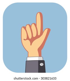 Forefinger sign icon.