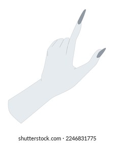 Forefinger and thumb protruding finger. Vector.