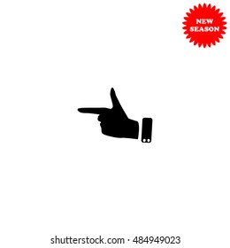 Forefinger vector icon isolated on white background.