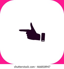 Forefinger vector icon on white background.