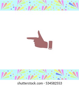 Forefinger vector icon on white background. Isolated illustration. Business picture.