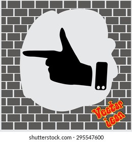 forefinger, web icon. vector design