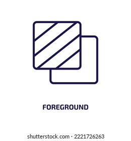 foreground icon from geometric figure collection. Thin linear foreground, steel, architecture outline icon isolated on white background. Line vector foreground sign, symbol for web and mobile