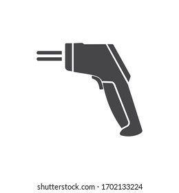 Forehead Thermometers Vector Icon Black and White Graphic
