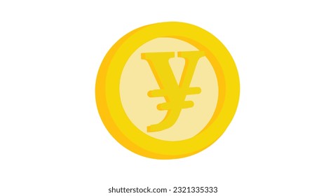 foreign currency coins vector illustration on white background.