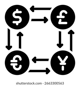 Elemento De Icono De Cambio De Divisa Extranjera Para Diseño
