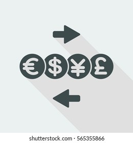 Foreign currency exchange service - Minimal icon