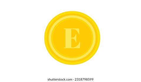 Ilustración Del Vector De Monedas De Oro En Moneda Extranjera Aislada En Un Fondo Blanco.