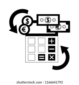 foreign exchange calculator banknotes and coins money