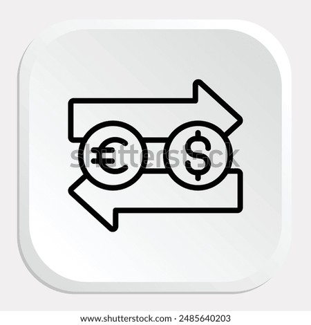 Foreign Exchange Icon - Representing the Global Trading of Currencies and International Finance